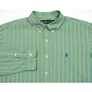 Vintage Polo Ralph Lauren Shirt Men's XL Striped Colorful Button Down L/S Preppy